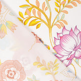 Cetim Estampado Manila Branco - Ribes y Casals