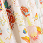 Cetim Estampado Manila Branco - Ribes y Casals