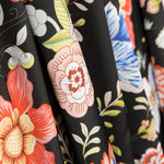 Cetim Estampado Manila Preto - Ribes y Casals