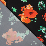 Cetim Poliéster Papoilas Vermelhas - Ribes y Casals