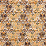 Cetim Poliéster Estampado Nimes Laranja - Ribes y Casals