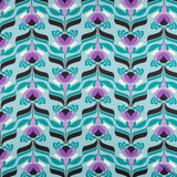 Cetim Spandex Flores Sálvia - Ribes y Casals