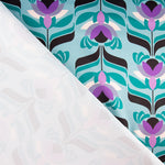 Cetim Spandex Flores Sálvia - Ribes y Casals