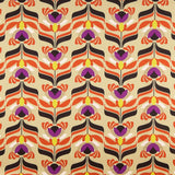 Cetim Spandex Flores Bege Doré - Ribes y Casals