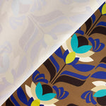 Cetim Spandex Flores Marrom - Ribes y Casals