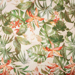 Cetim de poliéster com estampado de orquídeas tropicais - Ribes y Casals
