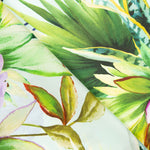 Cetim Seda Natural Estampado Flor Tropical Verde Água - Ribes y Casals