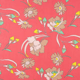 Chiffon Poliéster Flor Framboesa - Ribes y Casals