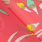 Chiffon Poliéster Flor Framboesa - Ribes y Casals