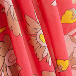 Chiffon Poliéster Flor Framboesa - Ribes y Casals