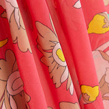 Chiffon Poliéster Flor Framboesa - Ribes y Casals