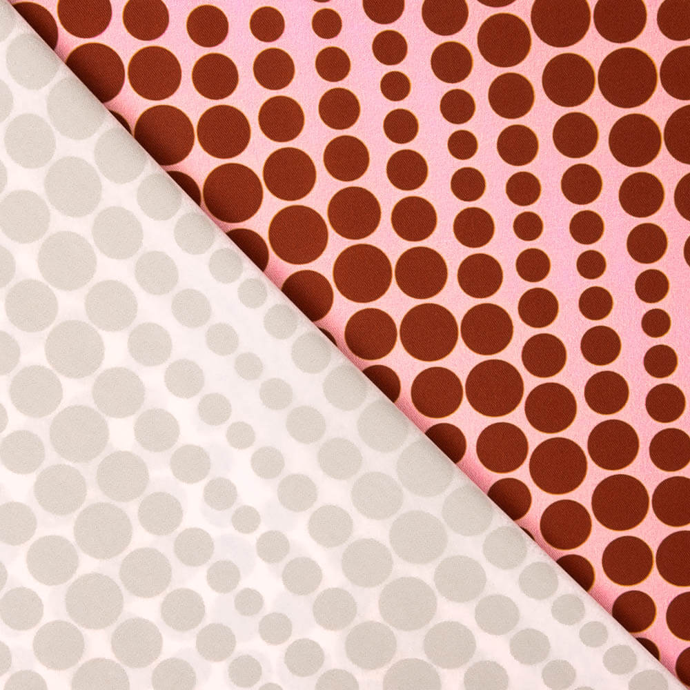 Poliéster Bolinhas Rosa - Ribes y Casals