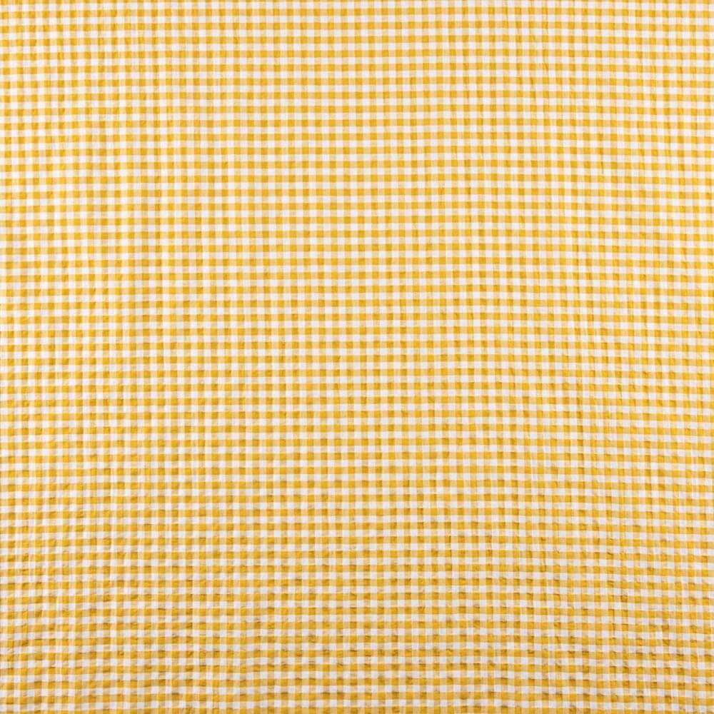 Seersucker Xadrez Mini Açafrão - Ribes y Casals
