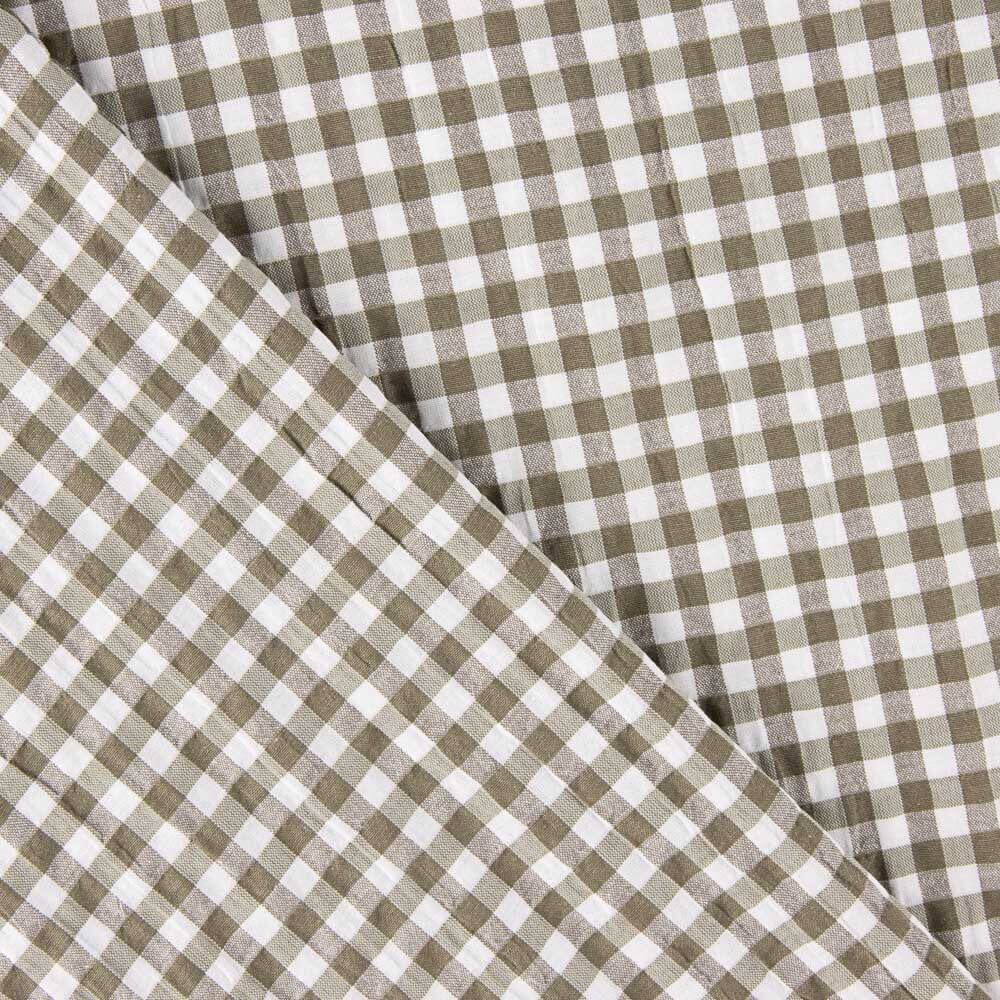 Seersucker Xadrez Mini Cinza Esverdeado - Ribes y Casals