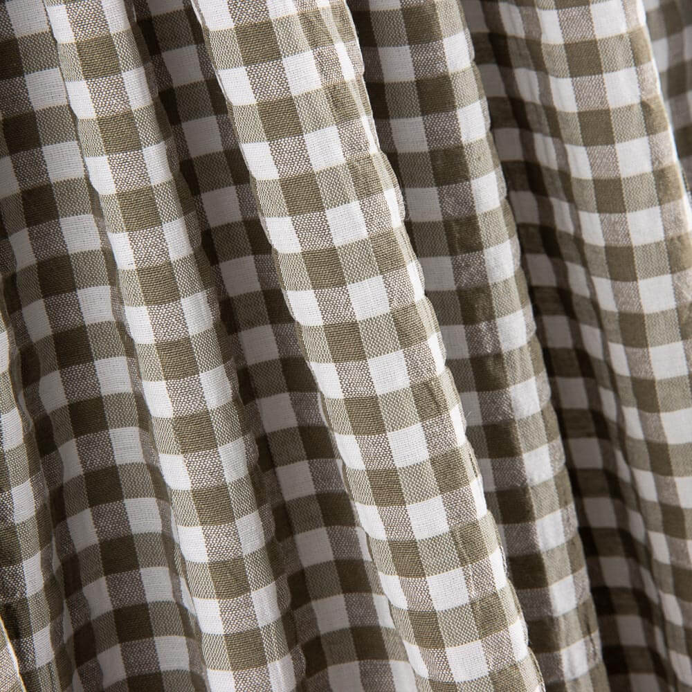 Seersucker Xadrez Mini Cinza Esverdeado - Ribes y Casals