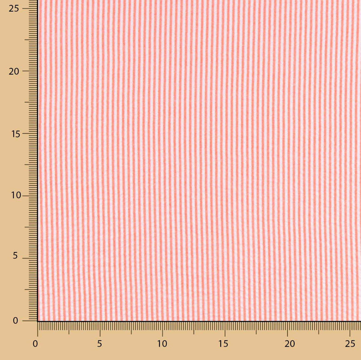 Seersucker Riscas Vichy Mini Tangerina - Ribes y Casals