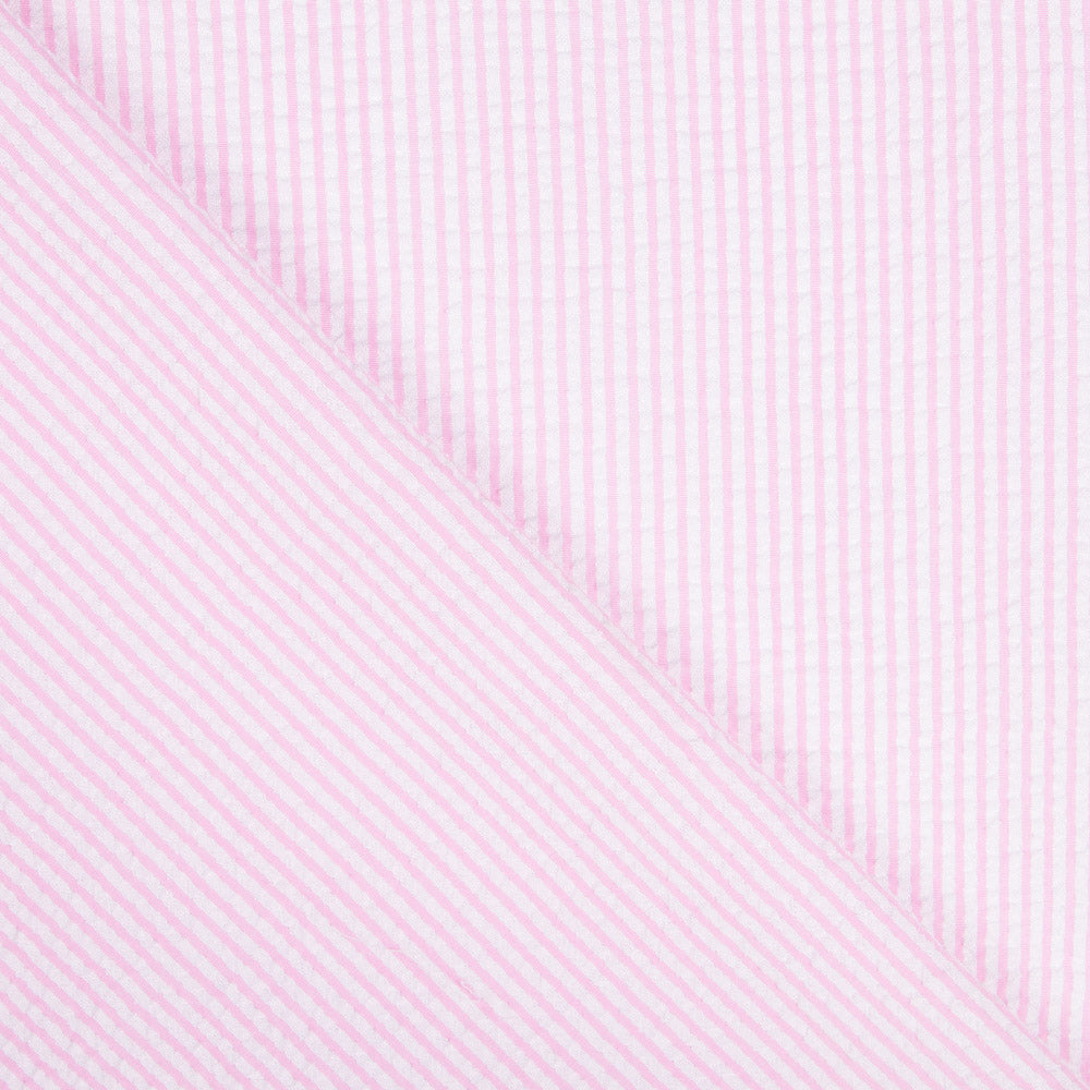 Tela Seersucker Rayas Rosa - Ribes y Casals