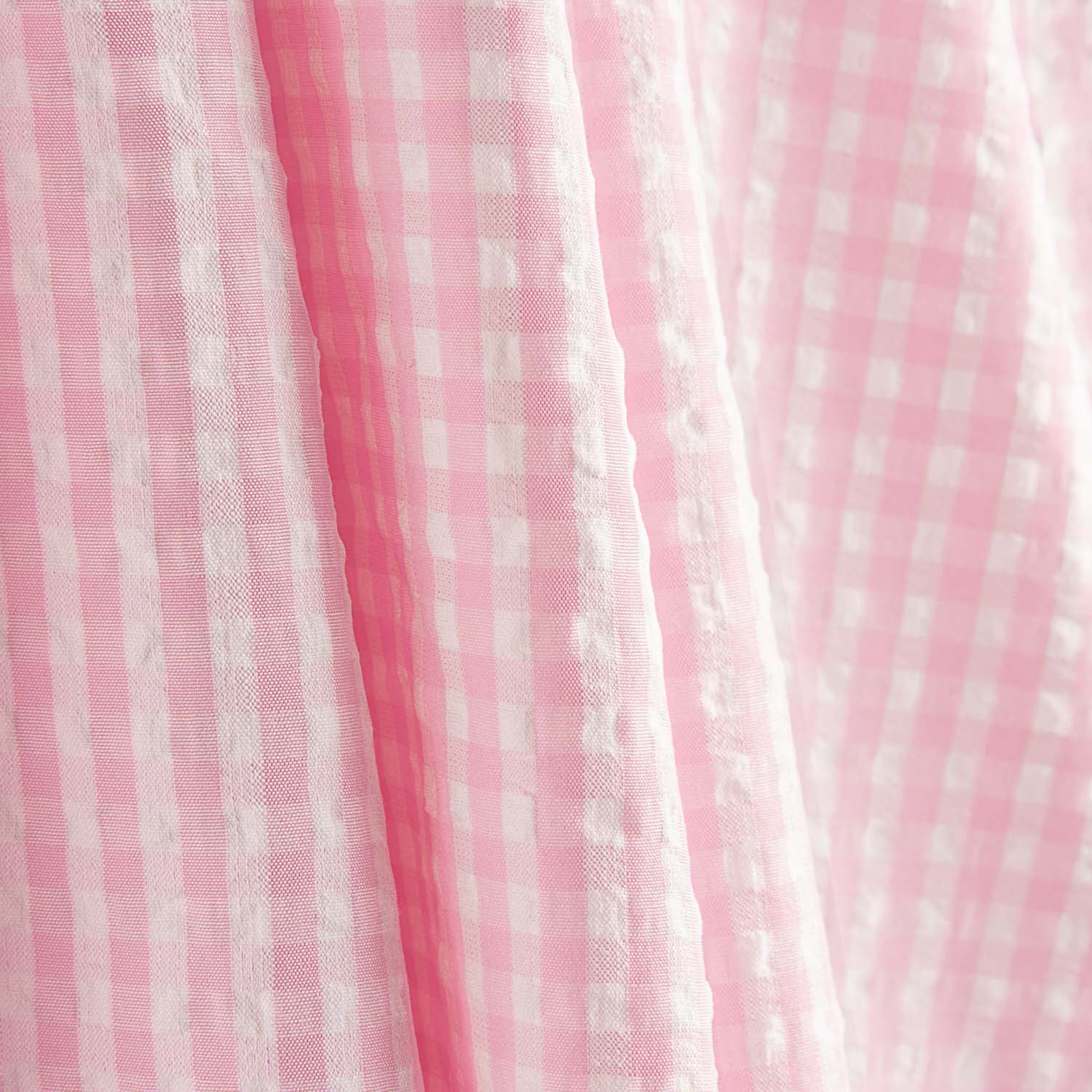 Seersucker Tencel Quadrados Mini Rosa - Ribes y Casals