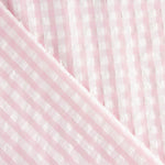 Seersucker Tencel Quadrados Maxi Rosa - Ribes y Casals