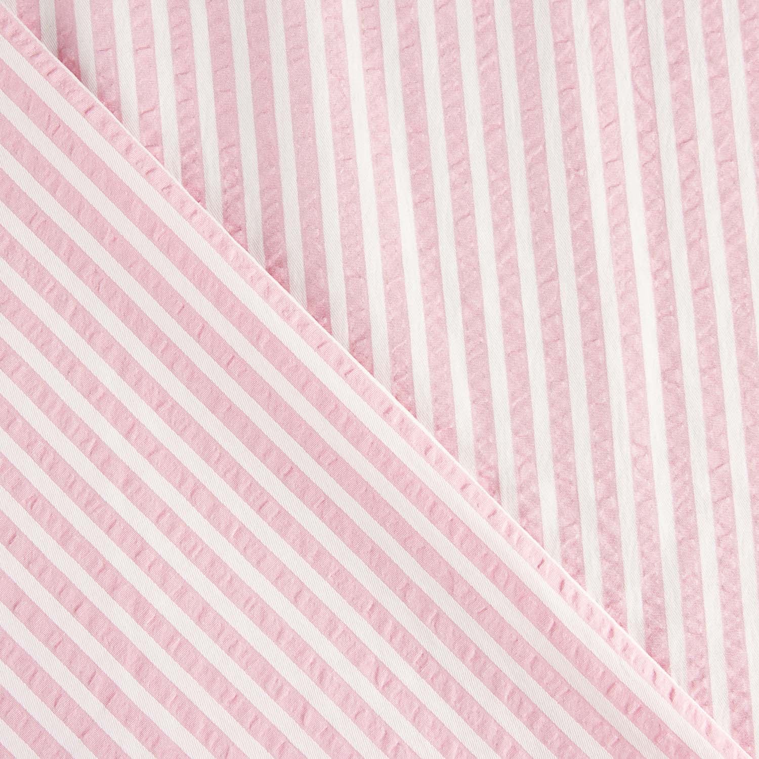 Seersucker Tencel Listras Rosa - Ribes y Casals