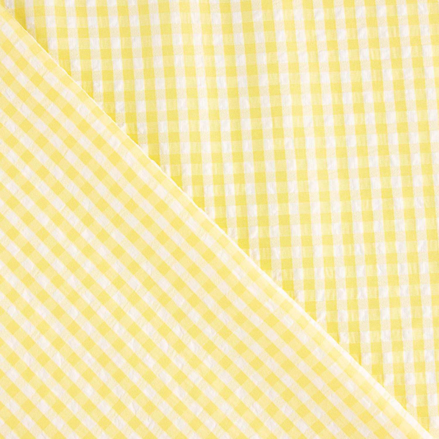 Seersucker Tencel Quadrados Mini Amarelo - Ribes y Casals