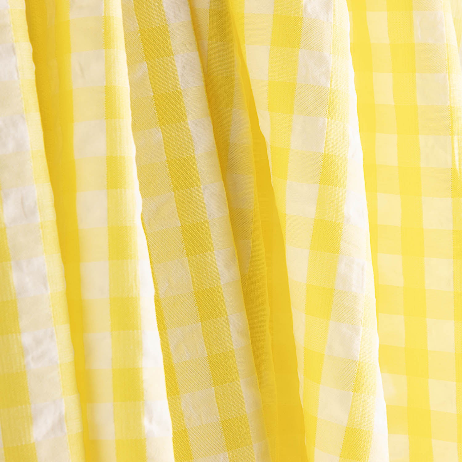 Seersucker Tencel Quadrados Maxi Amarelo - Ribes y Casals