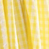 Seersucker Tencel Quadrados Maxi Amarelo - Ribes y Casals