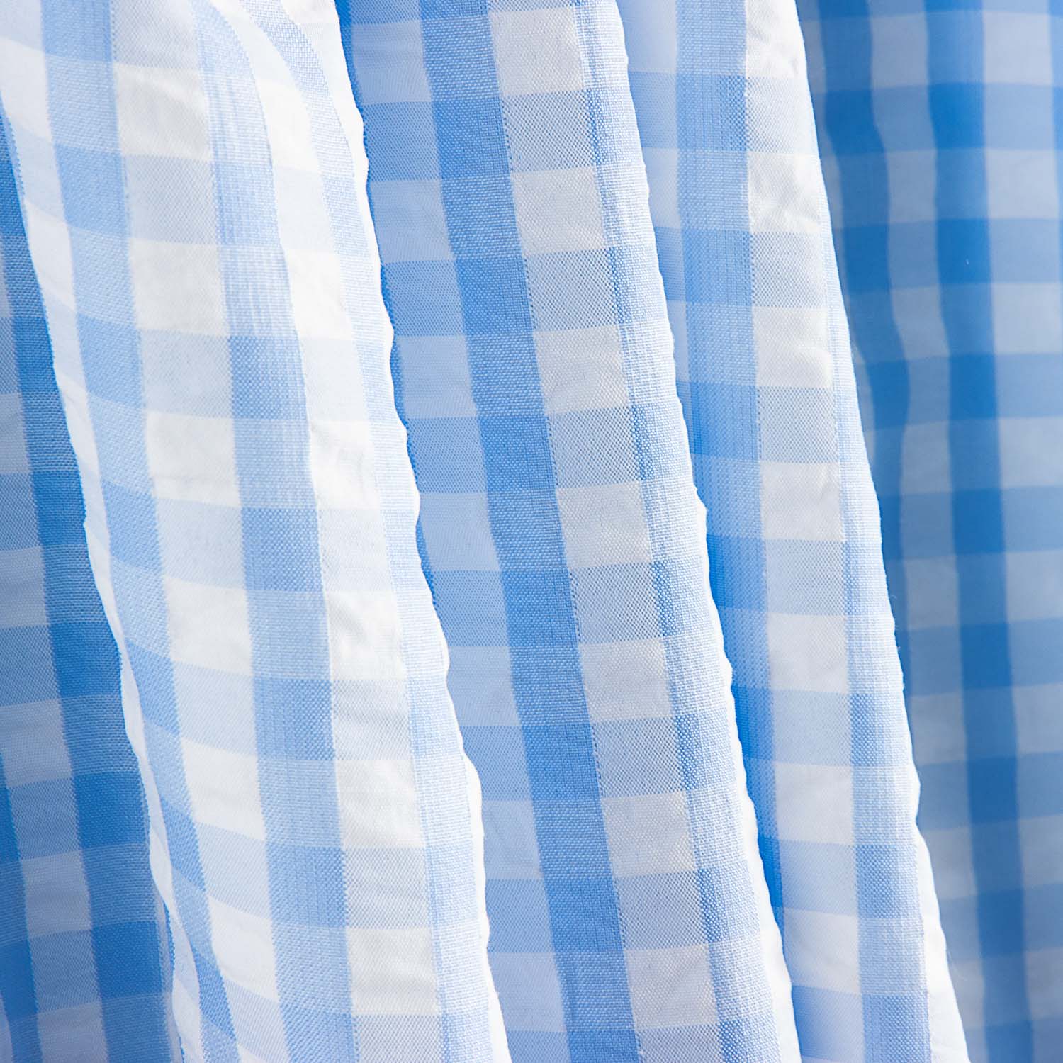 Seersucker Tencel Quadrados Maxi Azul - Ribes y Casals