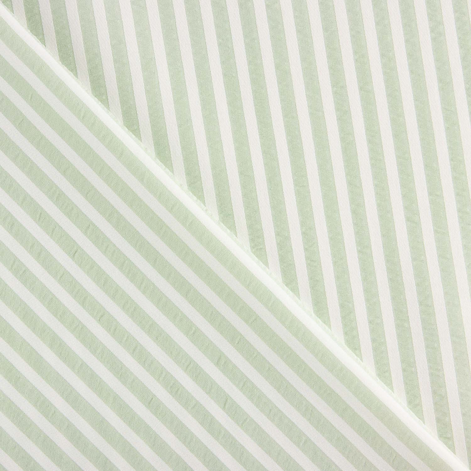 Seersucker Tencel Listras Verdes - Ribes y Casals