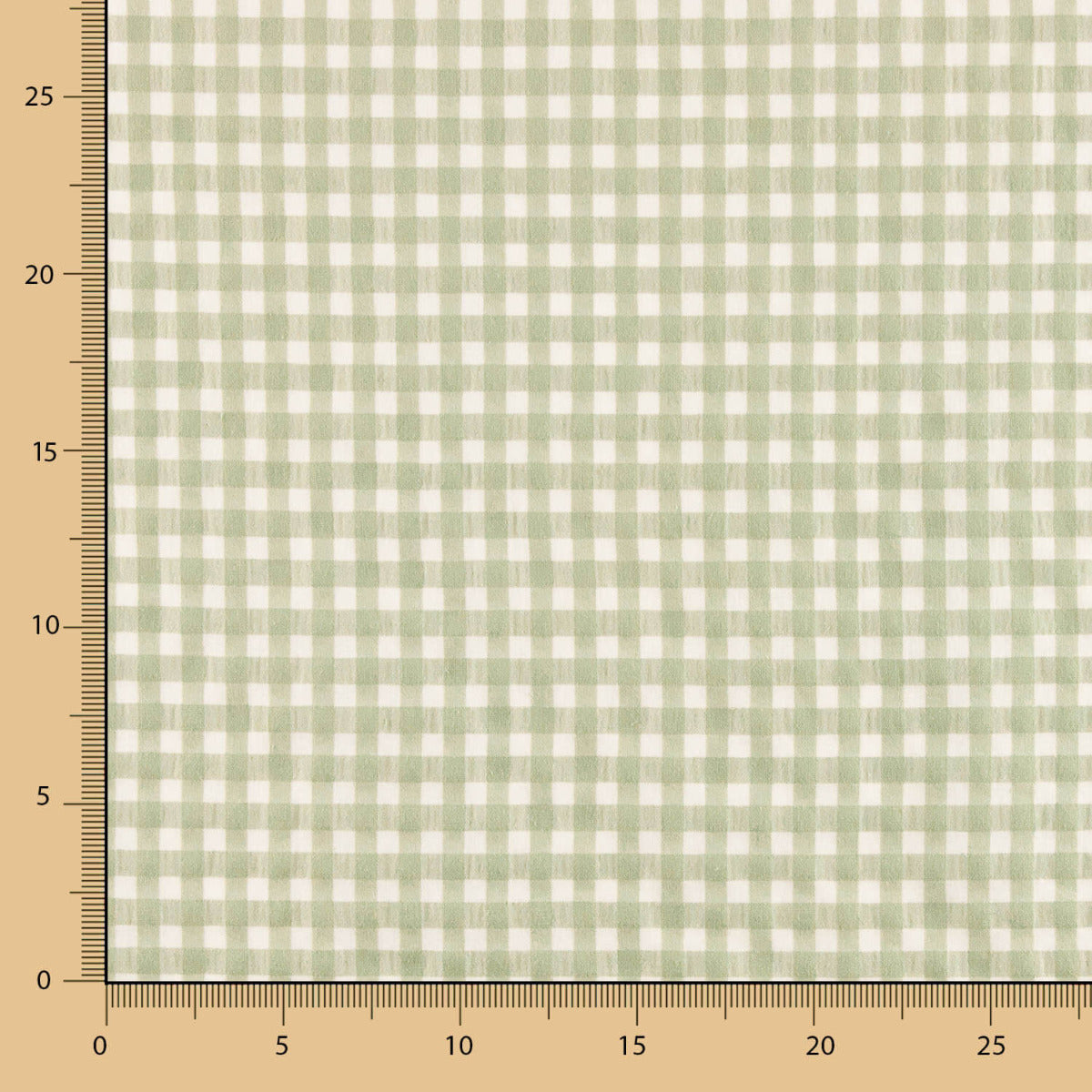 Algodão Seersucker Xadrez Verde Anis - Ribes y Casals