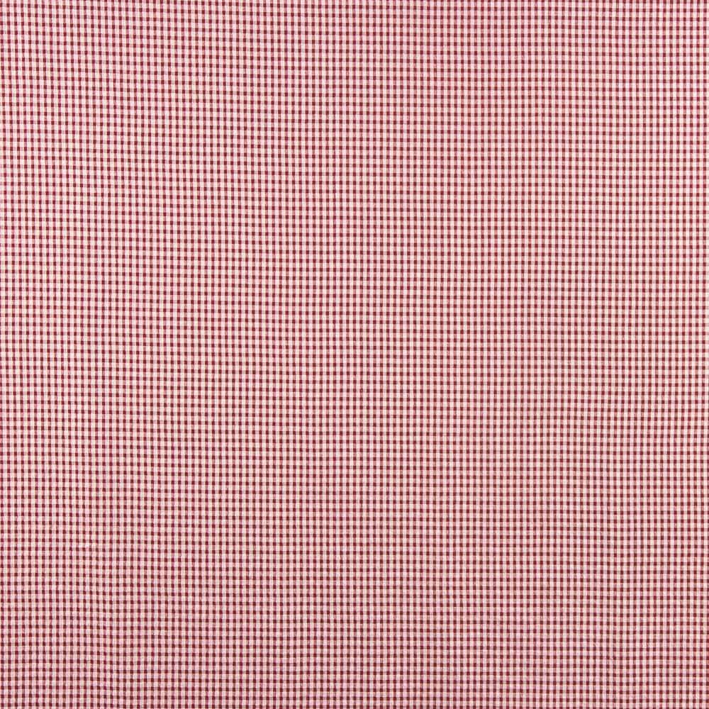 Algodão Seersucker Xadrez Mini Bordéus - Ribes y Casals