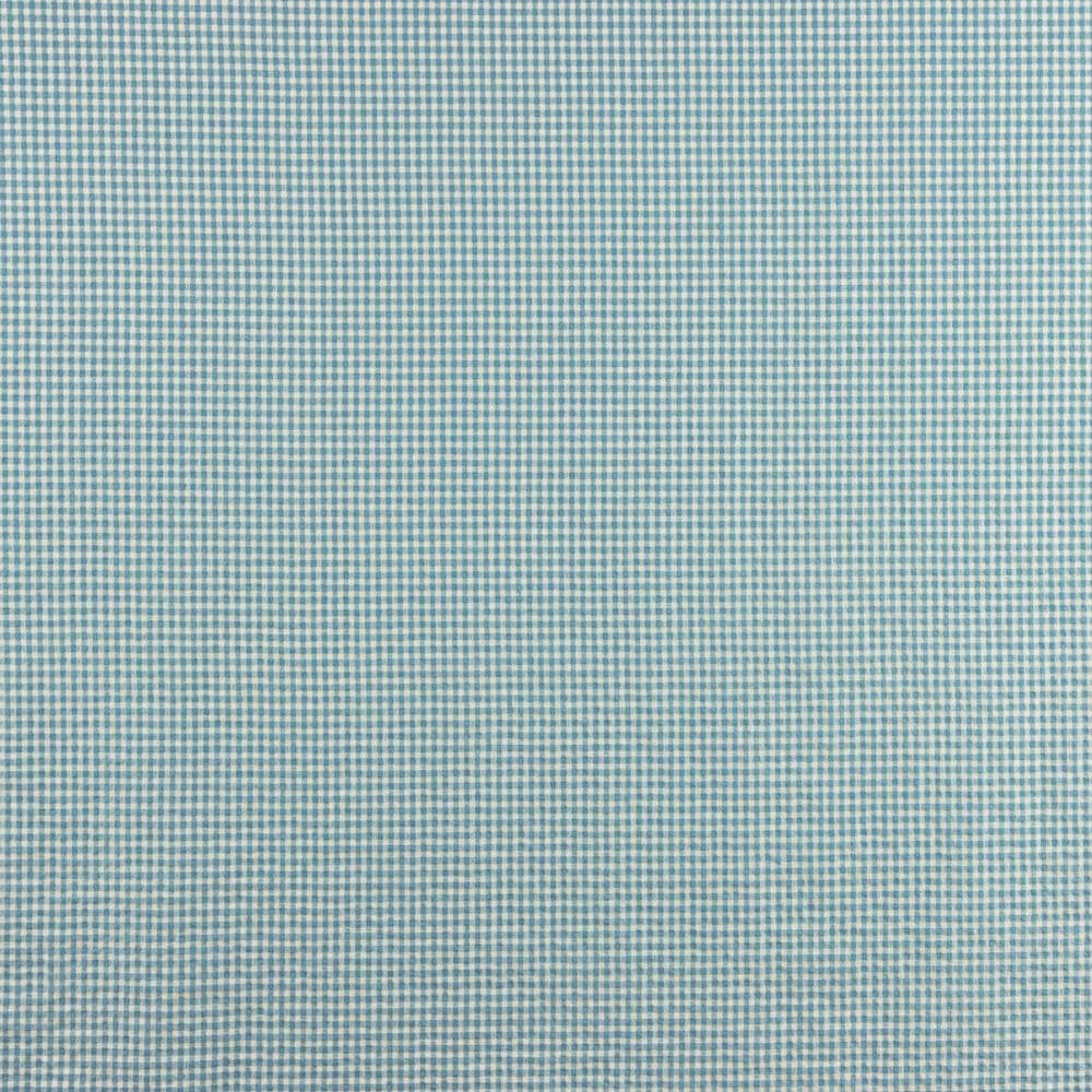 Algodão Seersucker Xadrez Mini Verde Água - Ribes y Casals