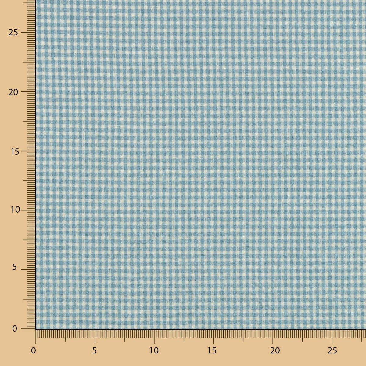 Algodão Seersucker Xadrez Mini Verde Água - Ribes y Casals