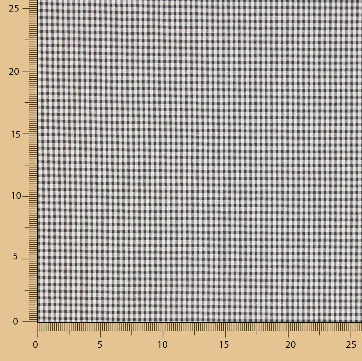 Algodón Seersucker Cuadro Mini Negro - Ribes y Casals