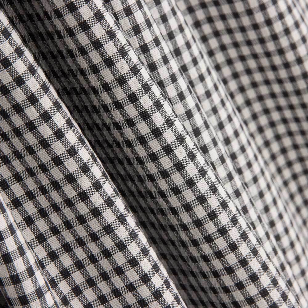Algodón Seersucker Cuadro Mini Negro - Ribes y Casals