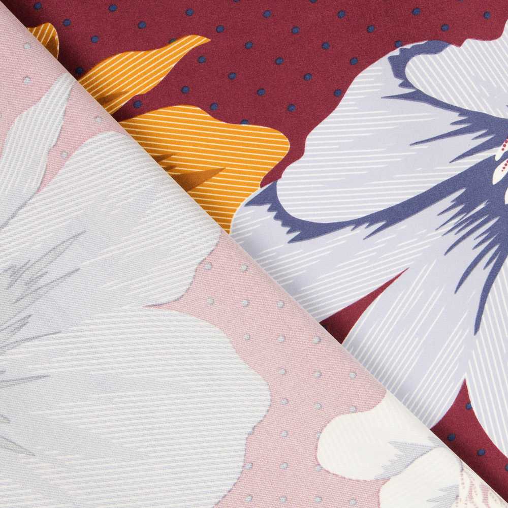 Tecido Spandex Floral Preto - Ribes y Casals