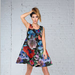 Tecido Stertch Palmeiras Azul - Ribes y Casals