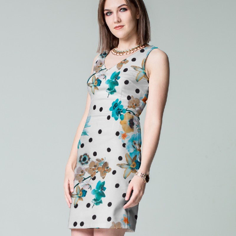 Tecido Stertch Palmeiras Azul - Ribes y Casals