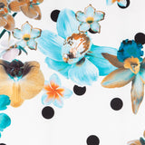 Tecido Stertch Palmeiras Azul - Ribes y Casals