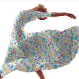 Tecido Stertch Palmeiras Azul - Ribes y Casals