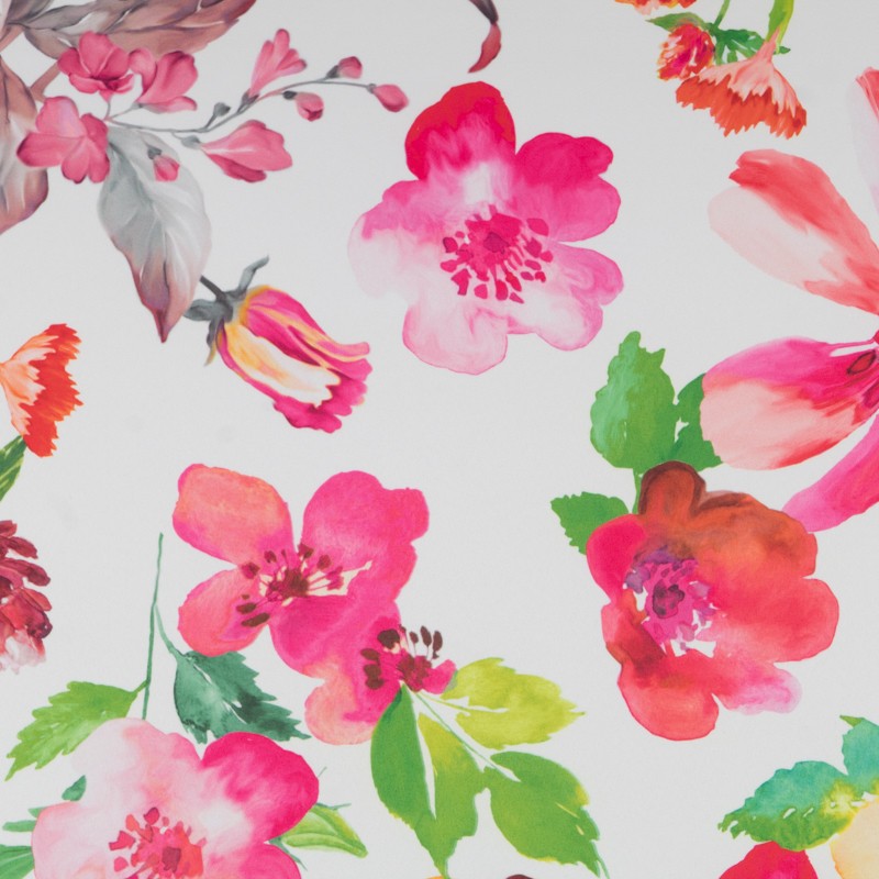 Tecido Stertch Palmeiras Azul - Ribes y Casals