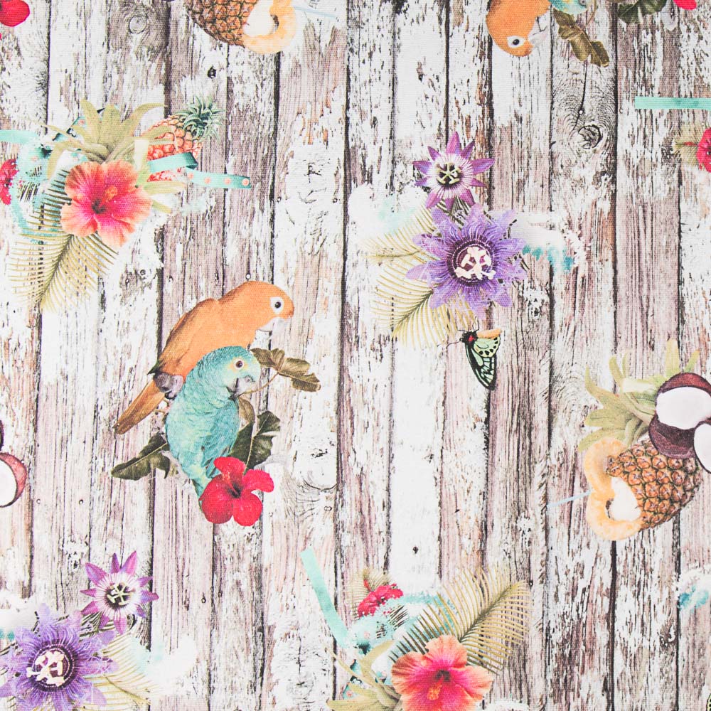 Tecidos Estofamento Madeira Papagaios - Ribes y Casals