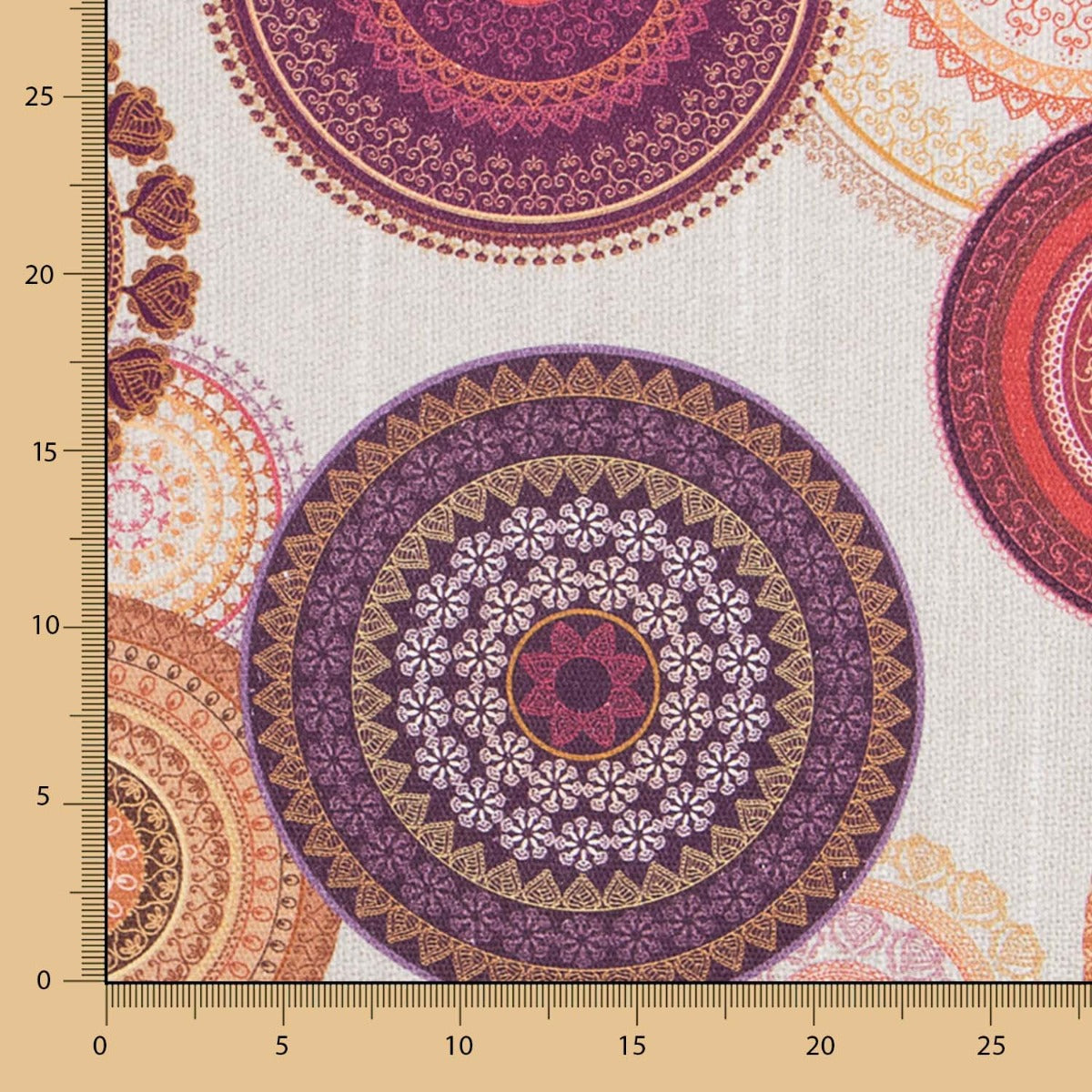 Tecido Estofamento Algodão Mandala Pedra - Ribes y Casals