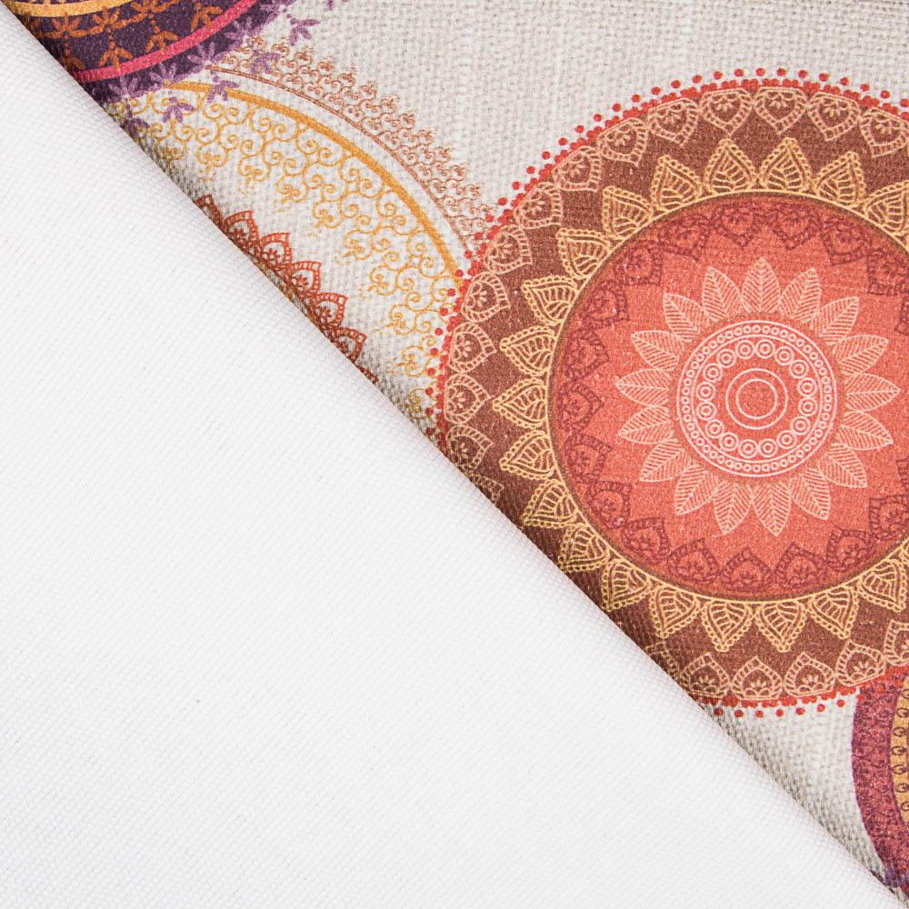 Tecido Estofamento Algodão Mandala Pedra - Ribes y Casals