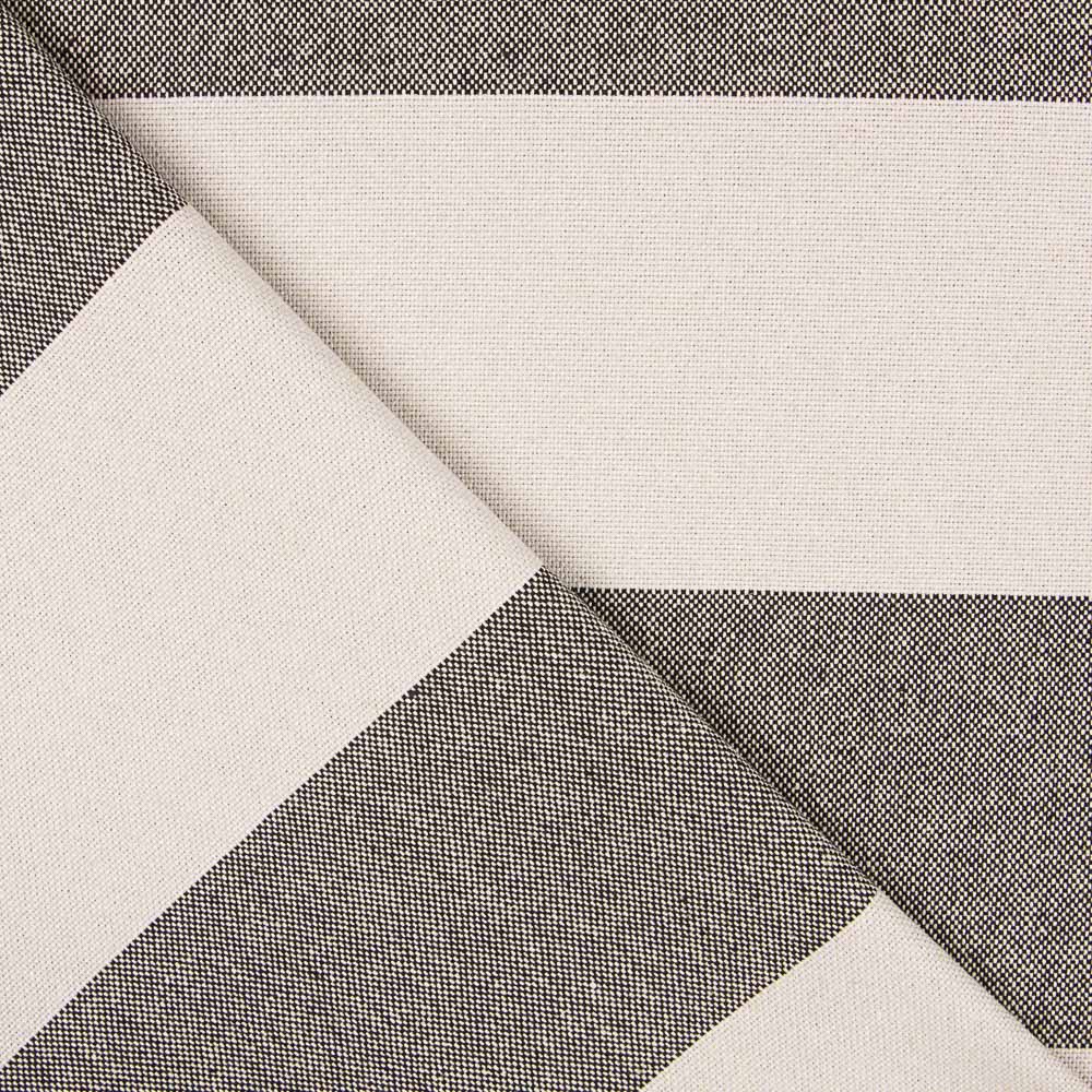 Tecido Estofamento Algodão Riscas Preto - Ribes y Casals