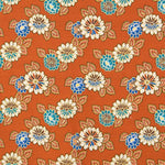 Tapicería Jacquard Floral Naranja Brillante - Ribes y Casals