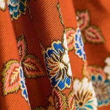 Tapicería Jacquard Floral Naranja Brillante - Ribes y Casals