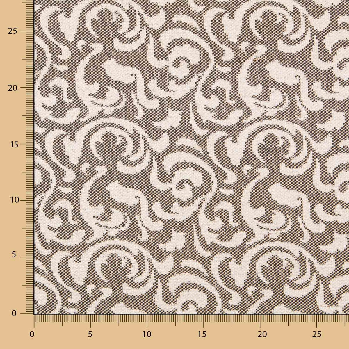 Estofamento Jacquard Barroco Castanho - Ribes y Casals