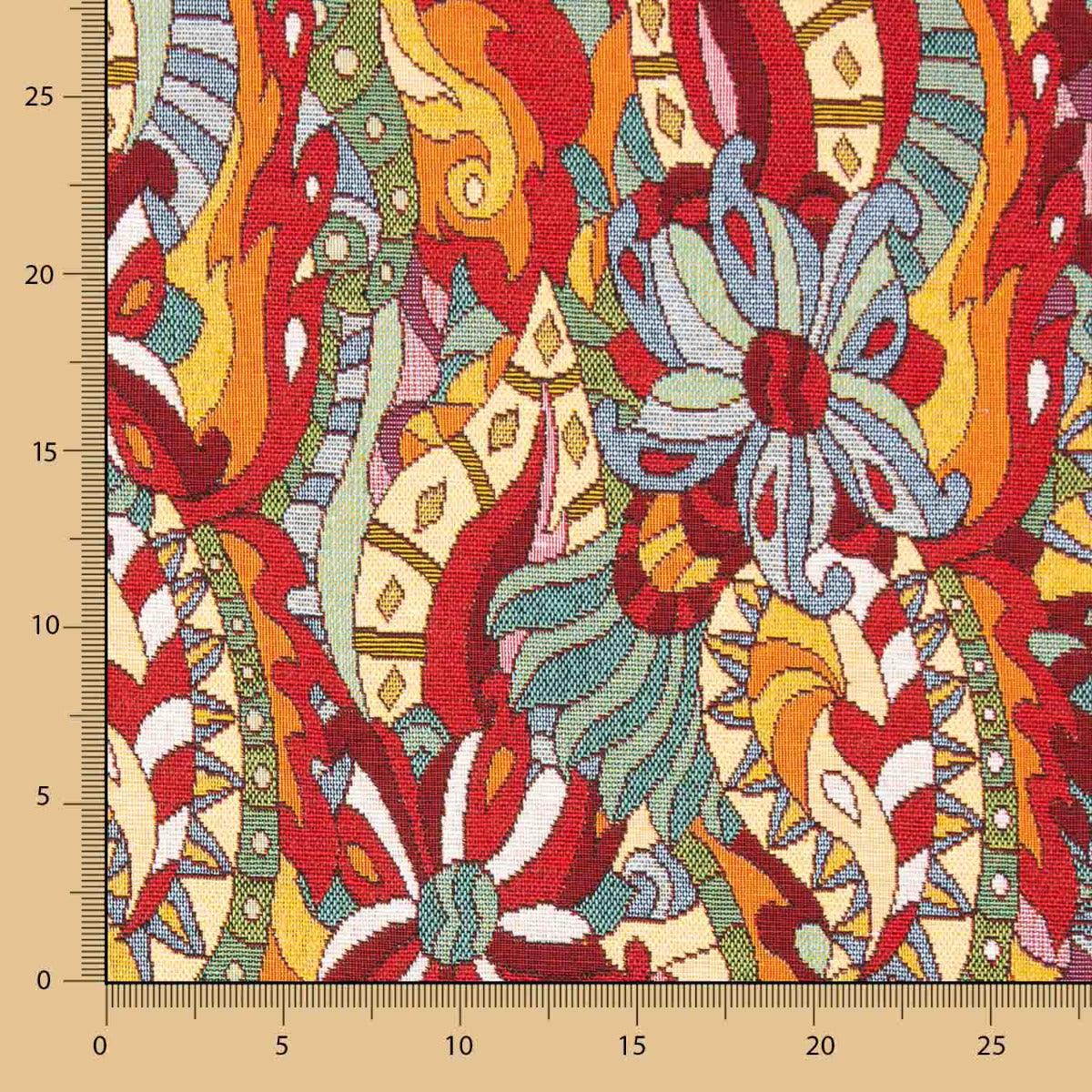 Estofamento Jacquard Desenho Multicolor - Ribes y Casals