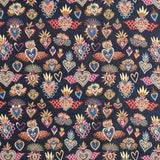 Estofos Jacquard Fantasía Azul Noite - Ribes y Casals